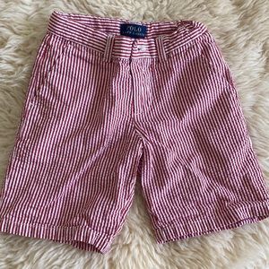 Polo by Ralph Lauren kids red seersucker shorts - 5